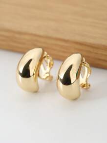 Personalized Casual And Simple Droplet Shaped Ear Clip Earrings Without Ear Holes, Elegant Women's Leisure Travel Summer Fashion Beach Party Jewelry Accessories, Sexy Women Punk Jewelry Daily Wear