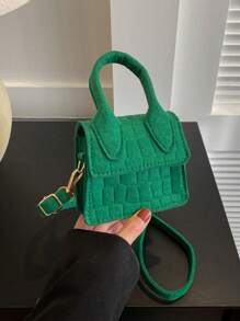 Una nueva y linda bolsa de mensajero tipo mini, bolso casual versátil de unicolor en varios colores a elegir, livia billetera de monedas