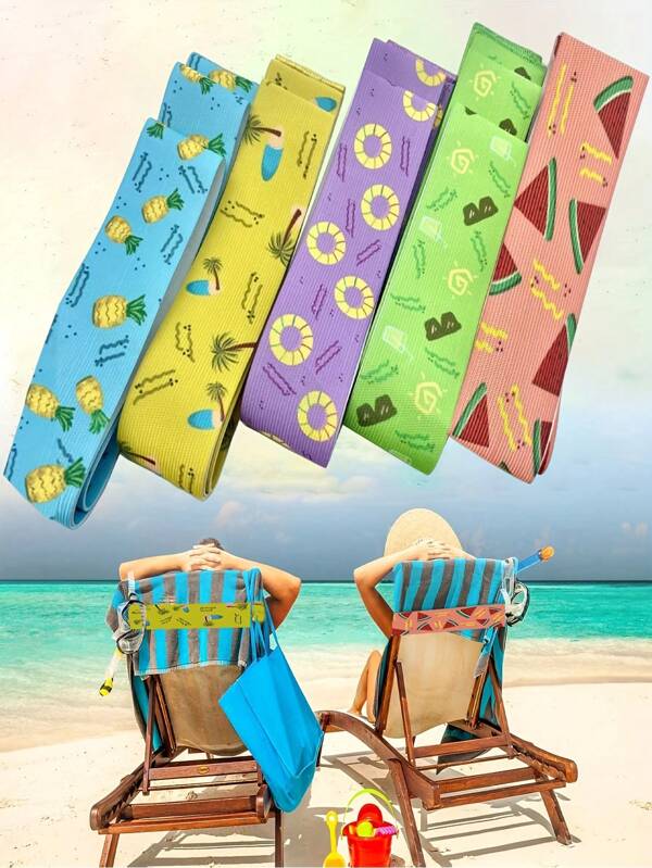 Set van 2/5 elastische banden, geschikt voor strandstoelen, bevestiging van strandlakens, rekbaar polyester latex materiaal, strandstoelband, winddichte strandlakenclip, accessoires voor strand- en zwembadstoelen, ook geschikt voor koffers, tenten, vochtmatten, rugzakken, reisuitrusting, quilts, yogamatten, taillebanden, afslankriemen, huishoudelijke bindmiddelen en strandbenodigdheden.