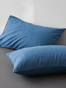 1pc Dark Blue Anti-Pilling Breathable Japan Style Boys & Girls School Student Dormitory Dress-Up Seasonal Small Size Pillow Sham & Decorative Bed Pillow Cover Fits Twin, Full, Queen, King Sizes - Blue - View 8