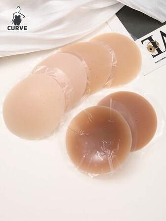 10cm Invisible Silicone Breast Petals, Ultra-Thin, Breathable, Waterproof, Sweat-Proof, Invisible Under Swimwear, Casual & Comfortable, Sports-Leisure, Cute & Elegant Silicone Round Breast Petals, Summer Plus Size, Breathable & Invisible