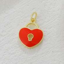 1pc Copper Creative New Luxury Fashion Keylock Pendant, DIY For Bracelet, Necklace, Earring, Bag Charm