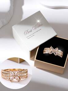 1 Ring. A Hand - Ornament Packaged In An Exquisite Gift Box With A Fresh And Simple Pastoral Flower Theme - Ring - View 1