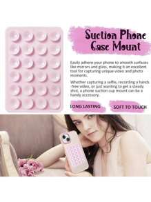 Siliconen zuignap telefoonhoeshouder 3-pack, siliconen klevende zuignap telefoonhouder, antislip kleverige telefoongreep voor mobiele telefoon, sterke griphouder voor selfies en video's (wit)