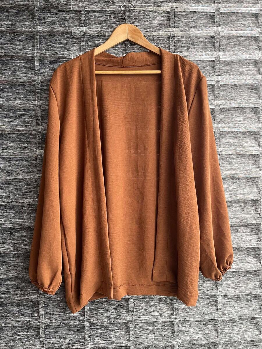 Women's Kimono Blouse Dune Cardigan Kimono Beach Cover-Up - Rust Brown - View 1