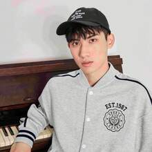 XTEP 男女连帽外套秋季新款情侣棒球服美式复古立领夹克上衣876327060104 - 淺花灰 - 查看 7