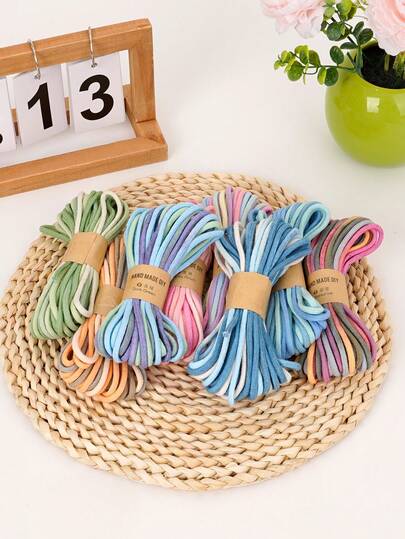 Makramee-Kordel 3mm x 10 M, mehrfarbiges verdrehtes Seil, Seil, Makramee-Garn für Wandbehänge, Pflanzenhänger, Basteleien, DIY Dekorationsprojekte