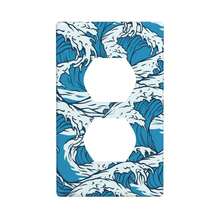 1pc Cute Sea Waves Light Switch Cover Plate Decorative Wall Plate Single Toggle Light Switch Cover Plate Decorative Covers Durable Switch Covers - Multicolor - View 9