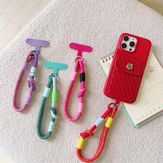 1 件时尚短款手机挂绳腕带连接件，适用于手机壳