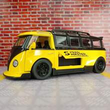 ESCBBXX 1 pièce Modèle de voiture classique vintage T1, corps en alliage de zinc, les portes des deux côtés et le coffre peuvent être ouverts, avec effets sonores et d'éclairage simulés, voiture jouet de haute qualité pour enfants, convient pour la collection et les cadeaux d'anniversaire pour les enfants, rentrée scolaire