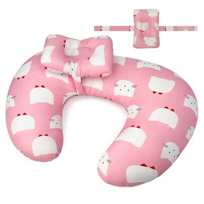 1pc U-Shaped Nursing Pillow - Multifunctional, Removable & Machine Washable Cover - Waist & Neck Support For Breastfeeding, Side Sleep & Pregnancy - Mixed Colors