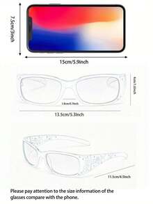 1副女士水钻装饰方形镜框复古嘻哈街头风眼镜，适合日常佩戴，沙滩配饰，夏季海滩度假、户外活动、旅行必备，学院风返校季必备 - 酒紅色 - 查看 5