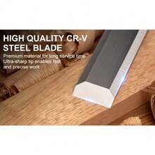 4-Piece Professional Woodworking Chisel Set - 6mm, 12mm, 18mm, 24mm Diagonal-Edged Chisels With Chrome-Plated Vanadium Steel Blades And Solid Wood Handles