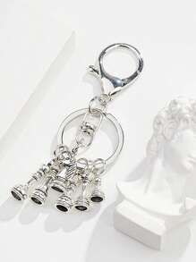 6pcs/1pc Creative Metal Faux Chess Piece Keychain Pendant, Alloy Keyring Key Chain For Men Women Leisure Game Gift Car Accessories Bag Charm School Cute Goth Y2k