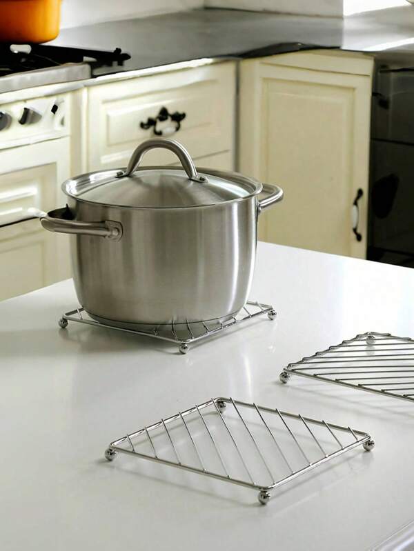 1pc Trivet quadrado, tapete de mesa de cozinha resistente ao calor, porta-copos, jogo americano, presente de Natal