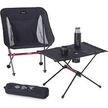 Foldable Picnic Table Aluminum Camping Folding Table For Outdoor Campers With 2 Racks, Ultralight Portable Camping Table For Outdoor Activities - 1 - View 7