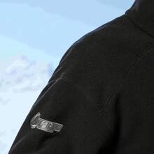 XTEP Velvet Jacket For Men, 2024 Autumn/Winter New Collection, Shake Fleece Thickened Outdoor Warm Inner Tank, Fleece Jacket 876429060098 - True Black - View 5