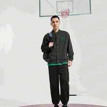 XTEP Men's Jacket, Fall 2024 American Retro Stand Collar Loose-Fit Lightweight Windbreaker, Style Number 876329060097.