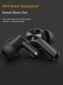 Realme Buds T200 Lite 无线蓝牙 5.4 耳机，支持双设备连接，播放时间长达 48 小时，IPX4 防水，触控，双麦克风 AI 深度通话降噪。低延迟游戏模式，符合人体工学的入耳式设计，兼容安卓/iOS 系统，配备充电盒（白色/黑色） - 均碼 - 查看 6