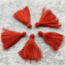 30 piezas de borlas de algodón de 3 cm de largo, adornos de flecos de algodón para coser, cortinas, accesorios, manualidades, decoración del hogar, bodas - Elige colores - Ver 26