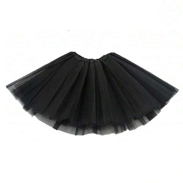1pc Women, Teen & Adults Classic Elastic 3-Layer Tulle Skirt