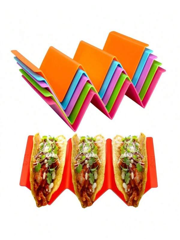 1 pieza Soporte de plato para nachos de colores, Bandeja grande de nachos de alta calidad, Plato de nachos de PP, Apto para lavavajillas y microondas, Accesorios de cocina