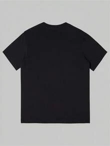 Big Size Men's Bodybuilding Tee - Oversized, Soft Cotton, Half Sleeve, Gym-Ready, Streetwear-Approved, Casual Wear For Fitness Enthusiasts - màu đen - Xem 2