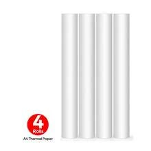 4 Rollos de papel térmico A4 de secado rápido de 8,27"x11,69" tamaño carta, para impresora portátil, compatible con Gloryang y JADENS PD-A4 Impresora térmica - Multicolor - Ver 12