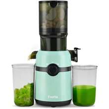 Cold Press Juicer Machines,Fretta Slow Masticating Juicer With 108mm &1.0L Hopper For Whole Fruits And Vegetables,200W Self Feeding High Yield Juice Extractor, Tritan, (Blue) - Pale Blue - View 1