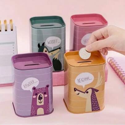 1pc Creative Student Prize Piggy Bank, Learning Stationery Pen Holder Gift Saving Can <Random Color>