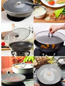 1PC Grease Splatter Screen For Cooking - Kitchen Stainless Steel Grease Splatter Guard For Frying Pan, No Cooking Oil Mess, Ultra Fine Mesh Lids For Indoor And Outdoor Cooking