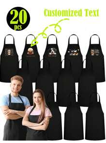 Personalisierbare Foto/Text Multifunktions-Schürze, personalisierte Namen/Logo Schürze für Köche/Kochen/Küche, wasserdichte Schürze für Friseure/Schönheitssalons/Barbiere, einzigartiges personalisiertes ideales Geschenk für Ihn/Sie