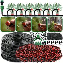 Garden Drip Irrigation Kit,Greenhouse Micro Automatic Drip Irrigation System Kit With 1/4 Inch Blank Distribution Tubing Hose Adjustable Patio Misting Nozzle Emitters Sprinkler - Multicolor - View 2