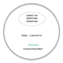 1 pieza Collar de Moissanita con pavé completo, baño de oro de 18K en plata de ley 925, diseño de cadena con engaste de garras, estilo minimalista, versátil para uso diario, superposición o regalo, con certificado GRA