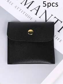20/1pc Faux Leather Jewelry Pouches With Snap Closure Jewelry Storage Bag - Luxurious Gift Bags For Earrings, Necklaces, Bracelets, And Rings - Perfect For Storage & Pieceaging ﻿,Square Velvet Cloth Bag With Snap Fastener ,Velvet Jewelry Bags ,Cloth Gift Pouches Candy Gift Necklace Bracelet Packing Jewelry Beads Gift For Valentine's Day