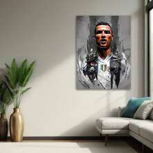 Room Decor 1PC Framed Ronaldo Poster, CristianoRonaldo Poster, Football Gift, Sports Poster, Kids Room Decor, Real Madrid, Gift For Him,Famous Wall Decor Gift - Framed - View 3