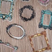 42-56片PET材质自粘欧式边框主题透明防水美观剪贴簿贴纸，适用于DIY手工、剪贴簿、杂物日记、水瓶贴纸、笔记本电脑贴纸、剪贴画、相框装饰 - 彩色 - 查看 4