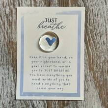 1/2 Stücke blaue Liebesumarmungs-Glasschmuckstücke, Atmungs-Glasschmuck, Taschenschmuckstück, tröstliches Geschenk, Geschenk für Angstzustände, aufmunterndes Geschenk, Krebsgeschenk, Geschenk zum Nachdenken über dich