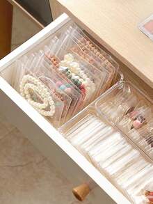 60pcs Clear PVC Transparent Zip Lock Jewelry Bag, Small Size Dust Proof Airtight Pouch, Plastic Zipper Self Seal Packing Organizer Storage Bags, For Rings Earrings Bracelet Makeup Bag Travel School Supplies Travel Essentials Make Up Bag Holiday Essentials Cosmetic Bag Makeup Bags Makeup Pouch Makeup Organizer Holiday Winter 2024 Make Up Organizer Makeup Storage,Travel Essential - Clear - View 8