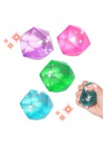 随机颜色棱柱形渐变麦芽糖挤压玩具，小巧可爱的感官减压玩具，柔软的派对礼物