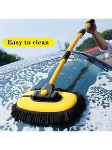 1 Set de Kit de Limpieza de Carro: Cepillo de Lavado de Carro con Mango Largo de Aluminio, Paño de Microfibra, Trapeador de Limpieza, Guantes y Extensión para Carro/Camión - Fácil de Limpiar, Materiales Duraderos, Accesorios de Limpieza de Carro - Multicolor - Ver 6