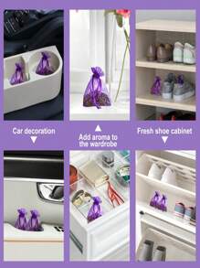 1 paquet, 12 paquets de sacs d'aromathérapie, diverses spécifications de parfum. Sachet parfumé à la lavande pour voiture, maison, armoire, meuble à chaussures, toilettes, poche désodorisant, sac de parfum d'aromathérapie, sachet parfumé pour les vêtements et la voiture. L'air est frais grâce à ces sachets parfumés.