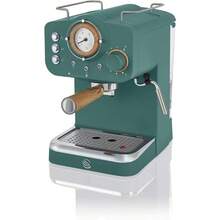 Swan SK22110GRYN Nordic Espresso Coffee Machine With Milk Frother, Steam Pressure Control, 1.2L Detachable Water Tank, 1100W, Nordic Slate Grey - Pine Green - View 1