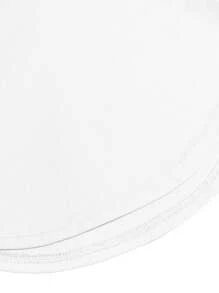Camiseta de tirantes para mujer de color blanco con dobladillo redondeado y corte de hombros ancho que realza la silueta, ideal para el gimnasio, entrenamiento, clases de yoga y carreras matutinas al aire libre
