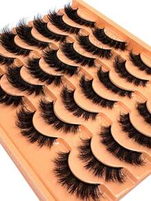 14 Pairs 3D Faux Mink Lashes: Natural, Thick, Dramatic, Fluffy, Extra Long Lashes - Suitable For Beginners And Reusable - Fluffy Lashes - View 7