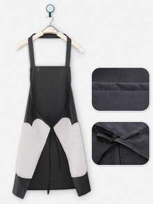 1 chiếc tạp dề chống thấm nước và dầu mỡ có thể điều chỉnh, kèm túi, tạp dề nấu ăn đa năng dễ thương, thoáng khí và chống bám bẩn, thời trang và dễ vệ sinh, phù hợp cho nấu ăn, làm vườn, nướng bánh và nhiều hoạt động khác. - Nhiều màu - Xem 9