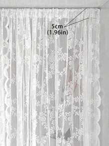 1 pièce Rideau en dentelle blanche, rideau tricoté transparent convenant pour le salon, la chambre, la cuisine, la salle de bain, la décoration de la maison, la décoration de la pièce