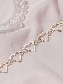 1pc Sexy Heart Shaped Choker Necklace, Fashionable & Unique Design For Daily Wear And Party, Rave