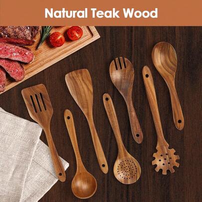 7pcs/Set Rosewood Cooking Utensil Set