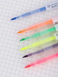 6 cái Gấp đôi Công cụ tô sáng Bút mực , Bút đánh dấu , Kẹo Có màu sắc Màu nước Bút mực Đối với Sinh viên , Viết tháu , Vẽ - Nhiều màu - Xem 5